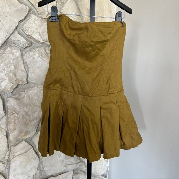 Reformation Isabeli Linen Dress in Ginger - Picture 4 of 7